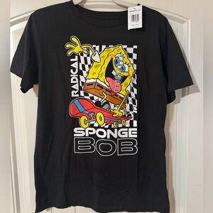 Kids SpongeBob SquarePants Black and Yellow Tee